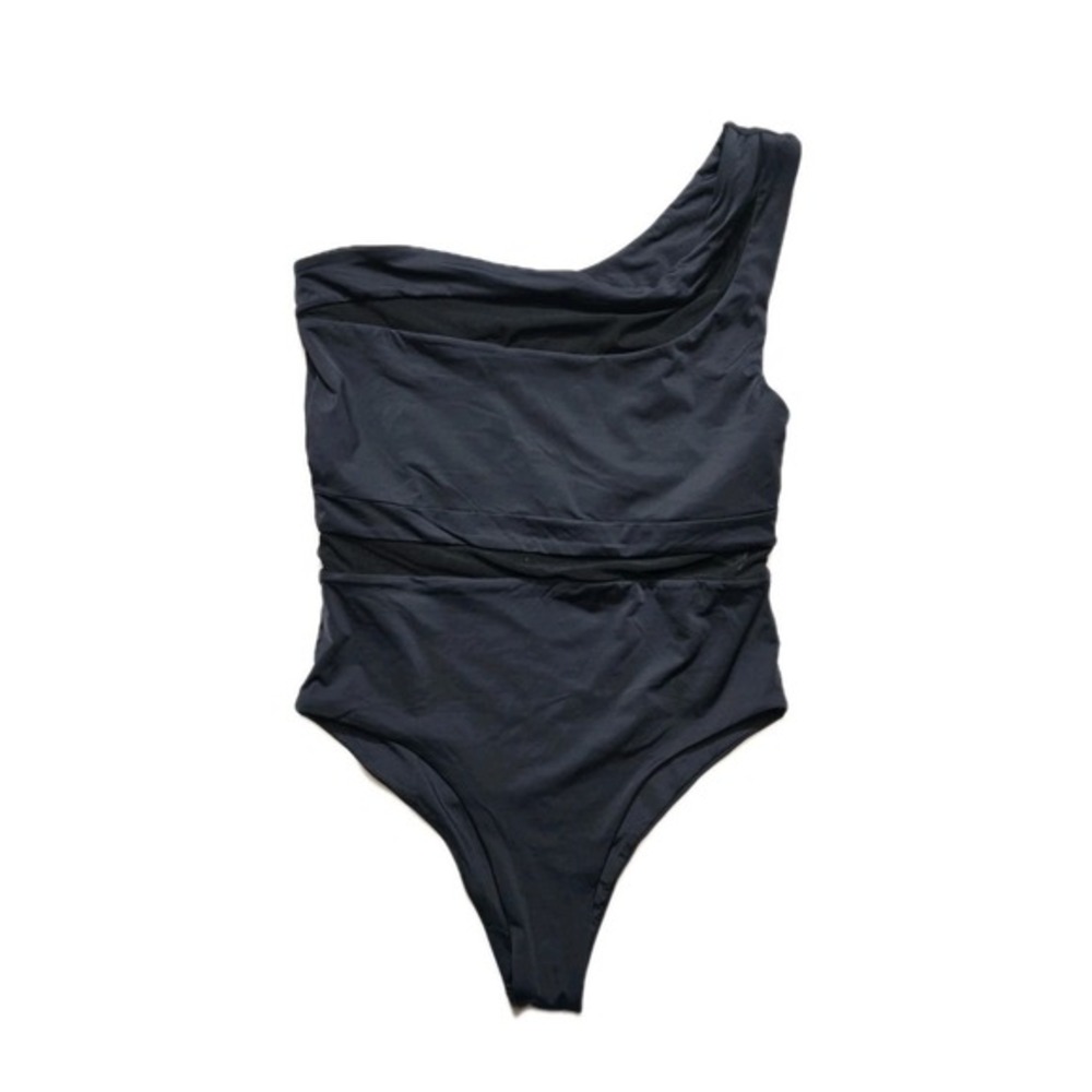 Nomads Coast One Piece‎ II Large Navy Blue One Shoulder